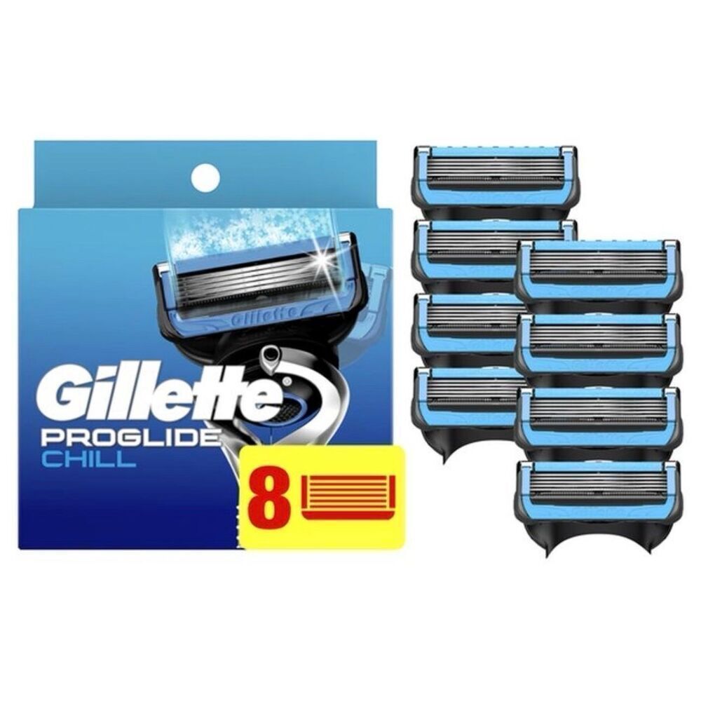 Gillette ProGlide Chill Men's Razor Blades, 8 Blade Refills new